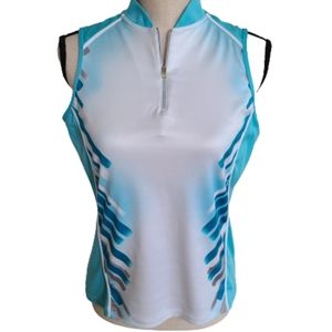 Tail Tech Blue & White Sleeveless Athletic Top - S